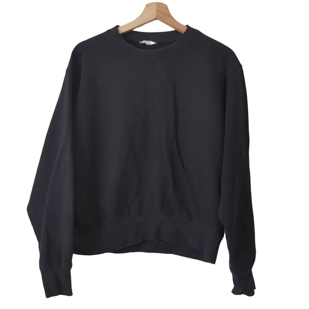 Nap Loungewear Sweatshirt Womens S Crewneck Cozy Cotton Long Sleeve‎ Top Black